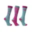 Hy Equestrian DynaMizs Ecliptic Socks - Pack of 3 - Plum/Teal